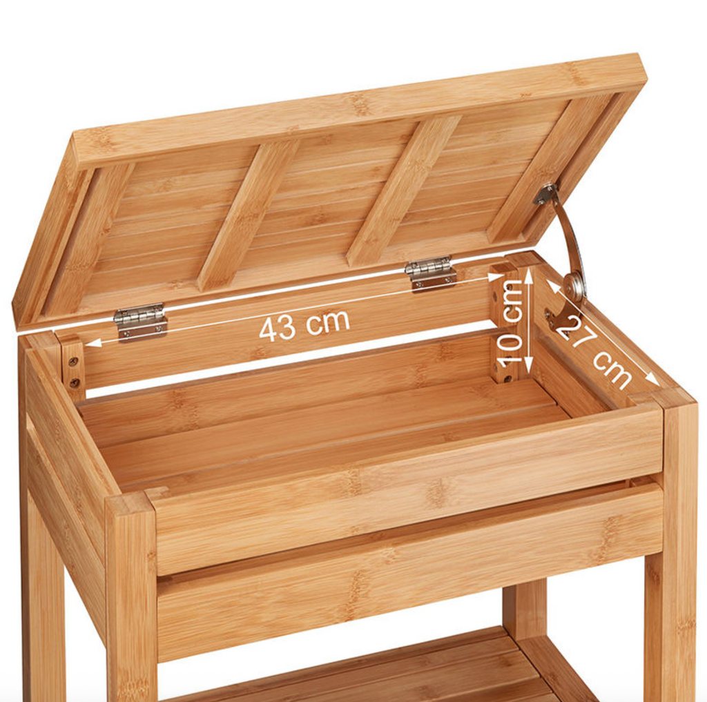 3-Tier Natural Floor Storage Cabinet