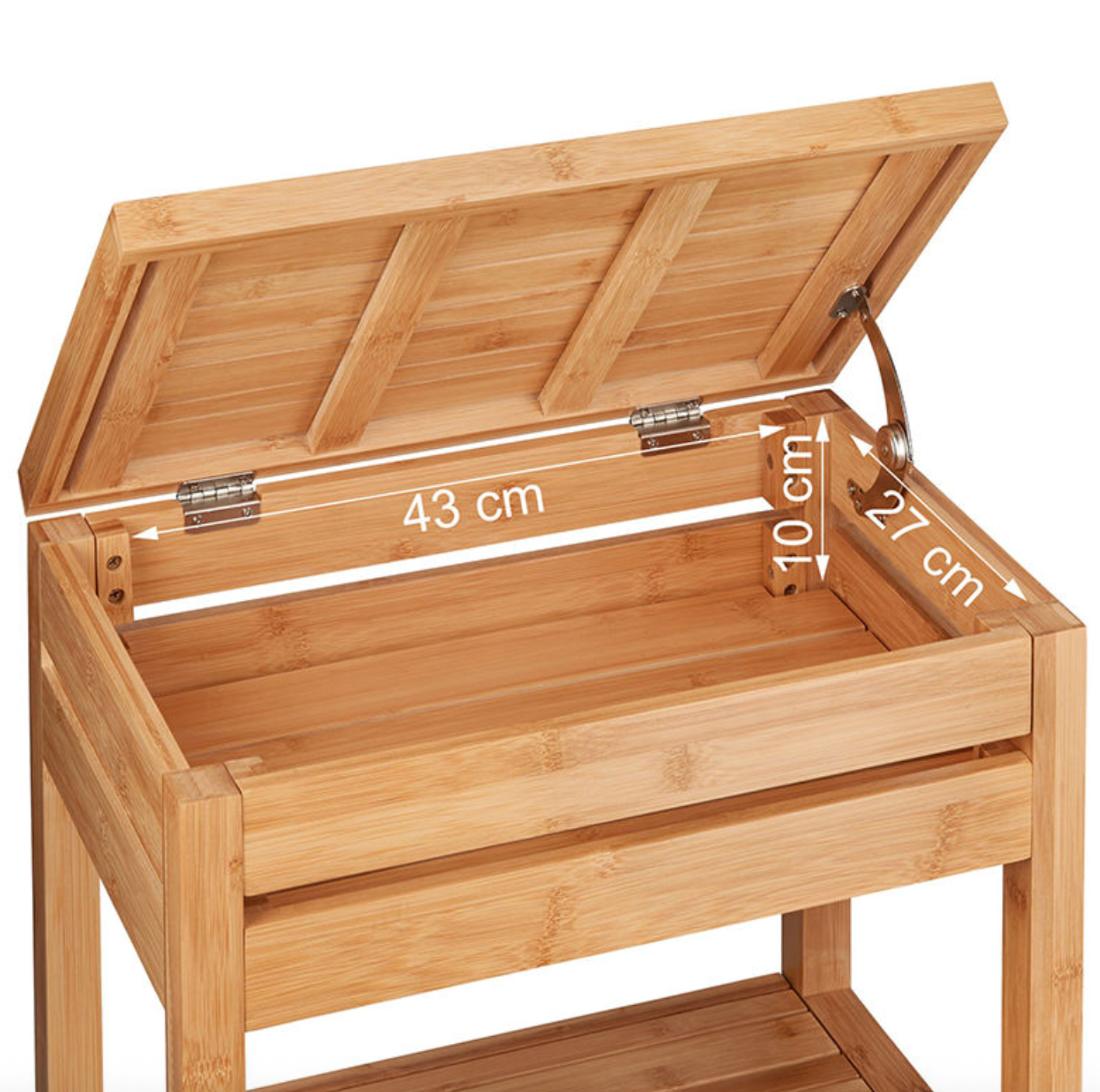 3-Tier Natural Floor Storage Cabinet