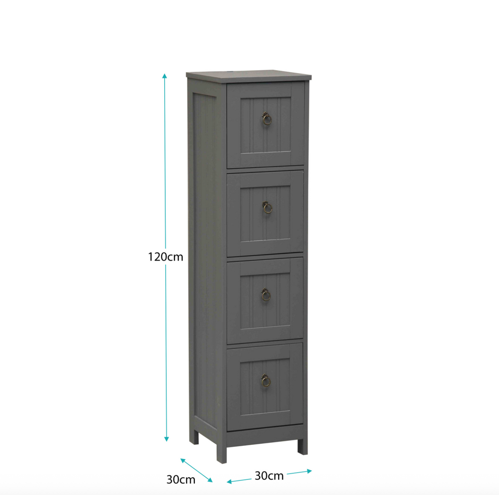 Modern MDF Tallboy Storage Cabinet