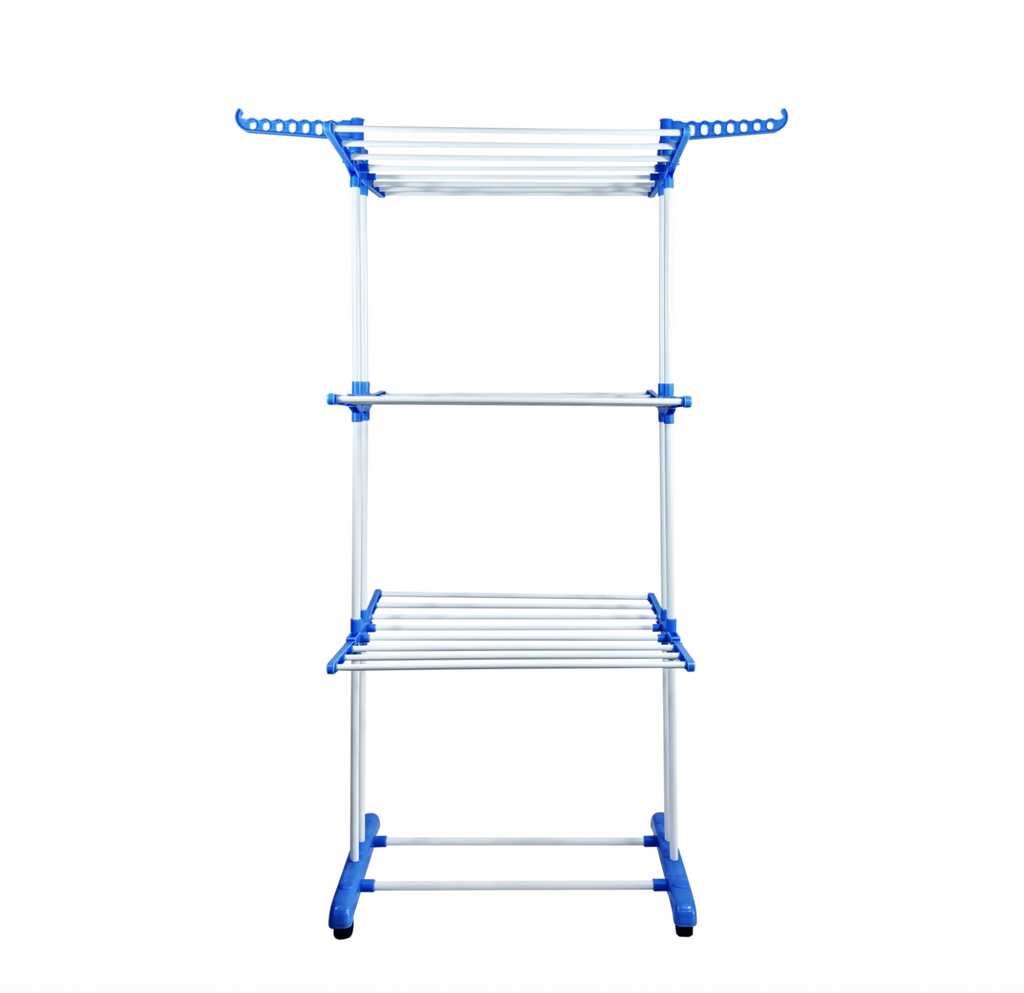 Folding Telescopic Double-Sided Floor Drying Rack
