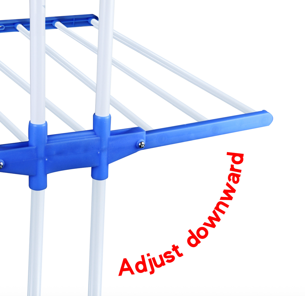 Folding Telescopic Double-Sided Floor Drying Rack