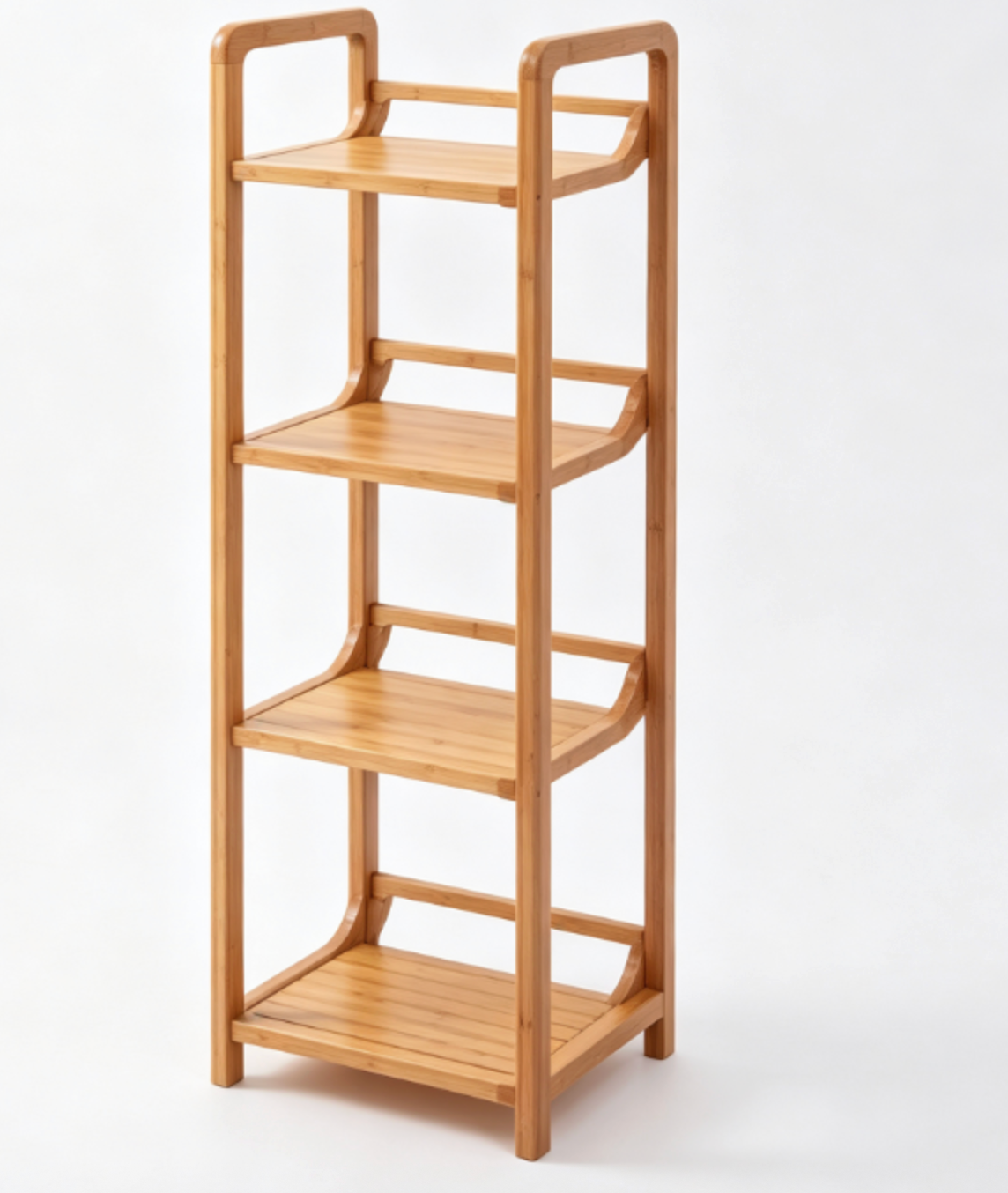 Minimalist 4-Tier Bamboo Storage Shelf
